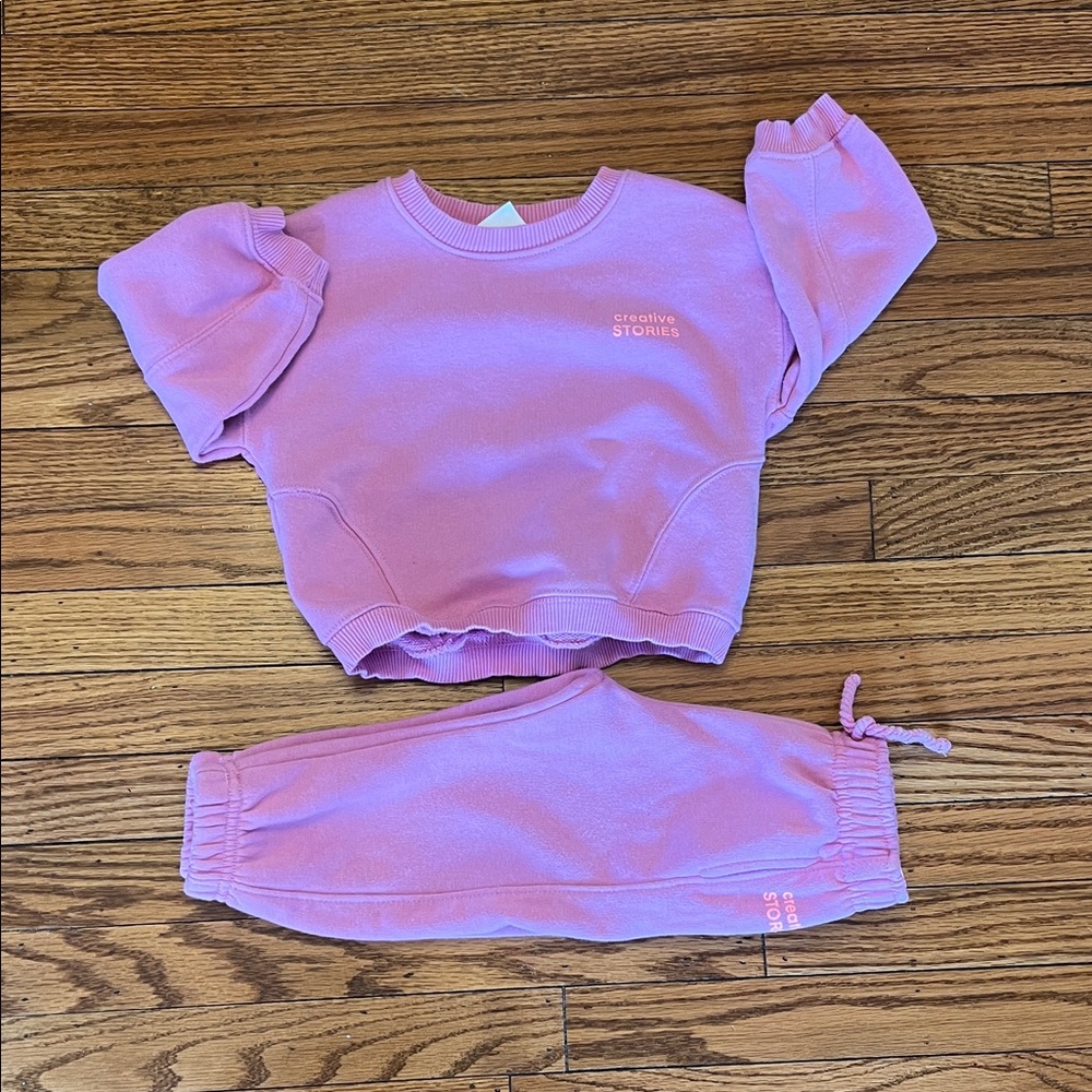 Zara // Size: 1 1/2 // Pink Kids Sweatpants Set